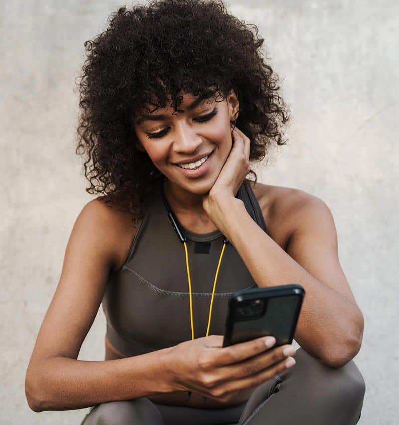 Woman Looking at Her Phone