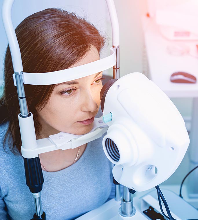 Person at an Eye Exam