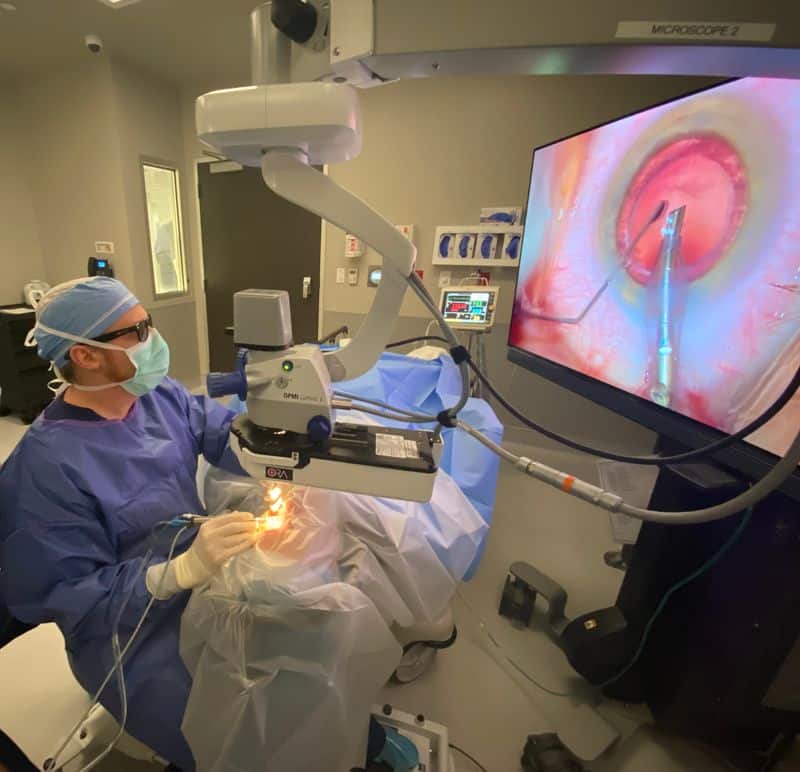 Dr. Mueller Performing Surgery