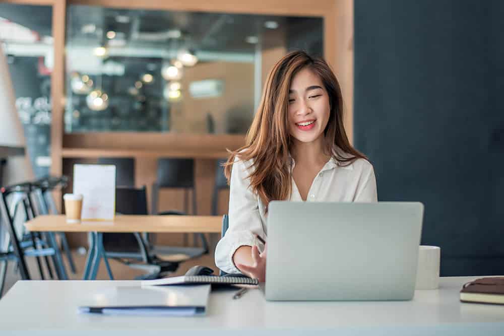Woman on Her Laptop Computer