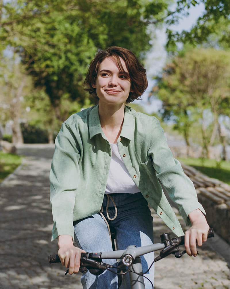 Woman on Bike
